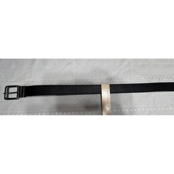 Genuine Leather Black Belt With Silver Buckle Adjustable Size 36 Quality Career - Picture 5 of 11